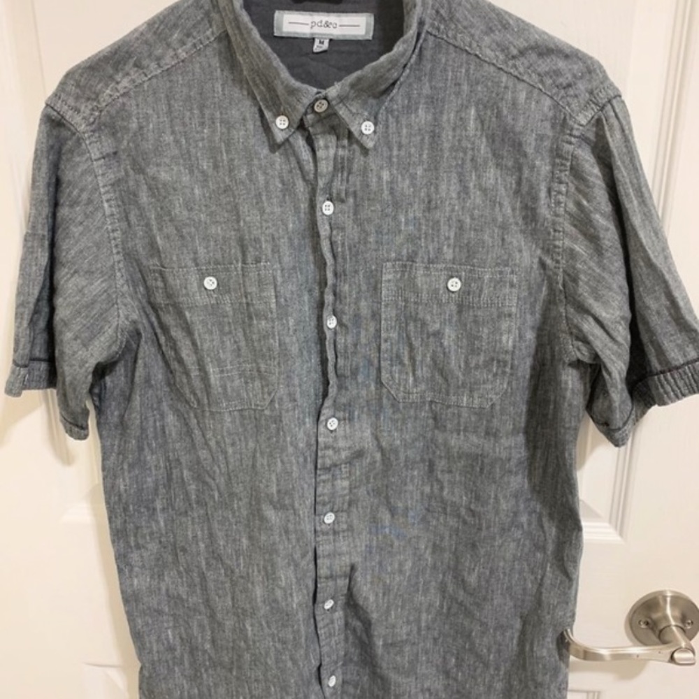 Camisa gris de lino